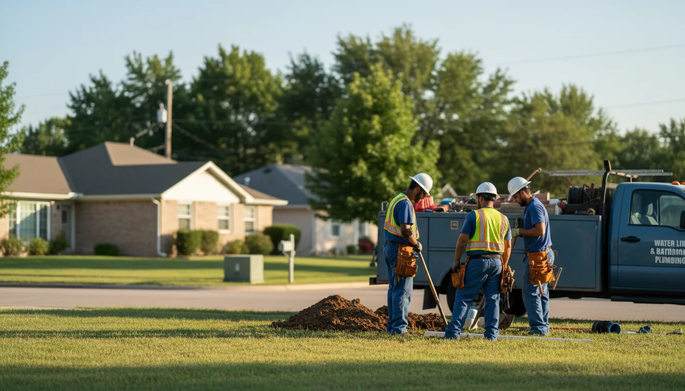 Residential water line and bathroom plumbing service in Warsaw, KY